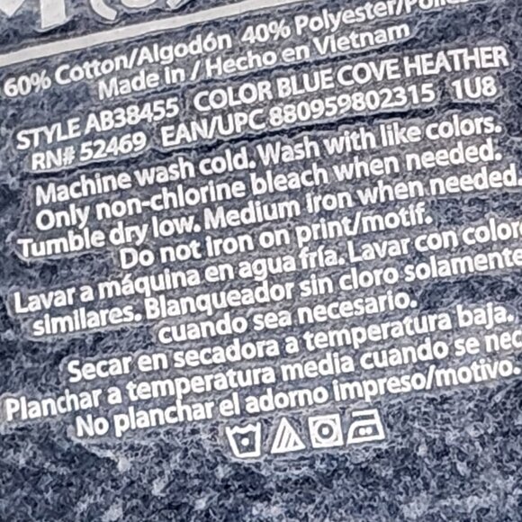 Athletic Works Blue Cove Heather Cotton Poly Crewneck Boys Sweatshirt Size M 8 - Picture 13 of 16